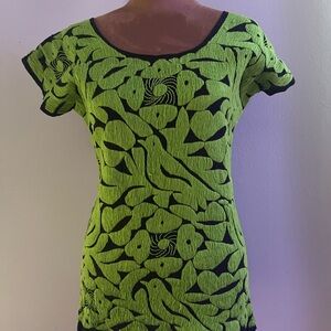 Green and Black Women's Top